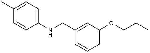 Benzenemethanamine, N-(4-methylphenyl)-3-propoxy- Structure