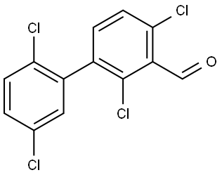 2,2',4,5'-Tetrachloro[1,1'-biphenyl]-3-carboxaldehyde Structure