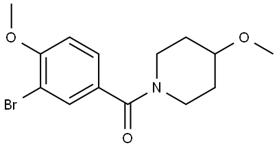 (3-Bromo-4-methoxyphenyl)(4-methoxy-1-piperidinyl)methanone Structure