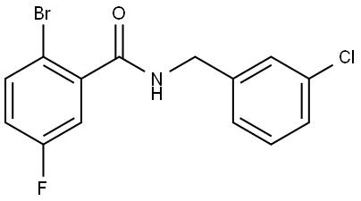 2-Bromo-N-[(3-chlorophenyl)methyl]-5-fluorobenzamide Structure