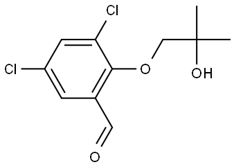 3,5-Dichloro-2-(2-hydroxy-2-methylpropoxy)benzaldehyde Structure