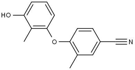 4-(3-Hydroxy-2-methylphenoxy)-3-methylbenzonitrile Structure