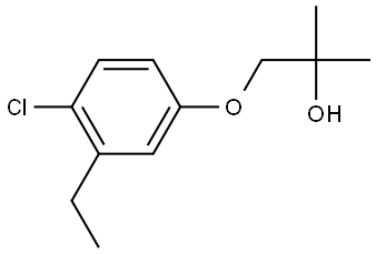 1-(4-Chloro-3-ethylphenoxy)-2-methyl-2-propanol Structure