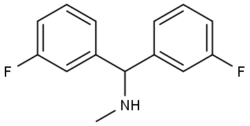 1,1-Bis(3-fluorophenyl)-N-methylmethanamine Structure