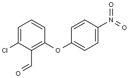 2-chloro-6-(4-nitrophenoxy)benzaldehyde Structure