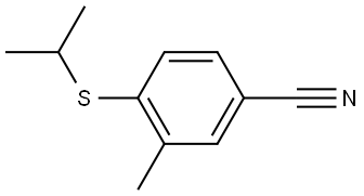 3-Methyl-4-[(1-methylethyl)thio]benzonitrile Structure