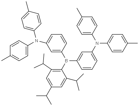 3,3'-((2,4,6-triisopropylphenyl)borylene)bis(N,N-di-para-tolyl benzenamine) 구조식 이미지