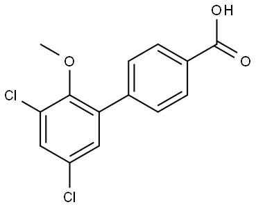 3',5'-Dichloro-2'-methoxy[1,1'-biphenyl]-4-carboxylic acid Structure