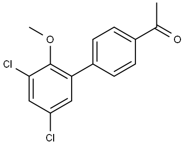 1-(3',5'-Dichloro-2'-methoxy[1,1'-biphenyl]-4-yl)ethanone Structure