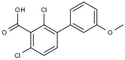 2,4-Dichloro-3'-methoxy[1,1'-biphenyl]-3-carboxylic acid Structure