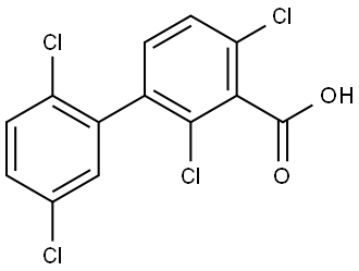 2,2',4,5'-Tetrachloro[1,1'-biphenyl]-3-carboxylic acid Structure