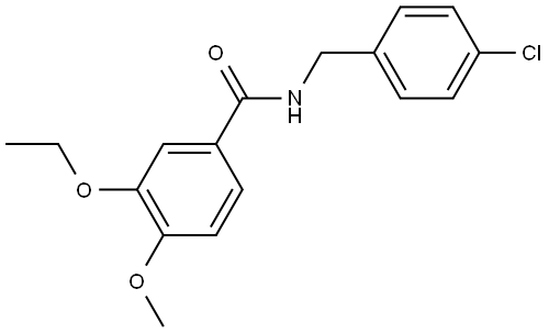 N-[(4-Chlorophenyl)methyl]-3-ethoxy-4-methoxybenzamide Structure