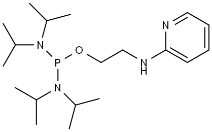 N,N,N',N'-tetraisopropyl-1-(2-(pyridin-2-ylamino)ethoxy)phosphinediamine Structure