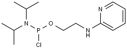 N-(2-((chloro(diisopropylamino)phosphino)oxy)ethyl)pyridin-2-amine Structure