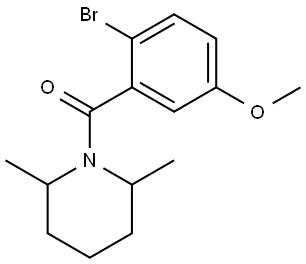 Methanone, (2-bromo-5-methoxyphenyl)(2,6-dimethyl-1-piperidinyl)- Structure