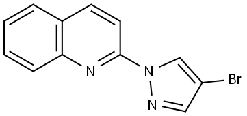 Quinoline, 2-(4-bromo-1H-pyrazol-1-yl)- Structure