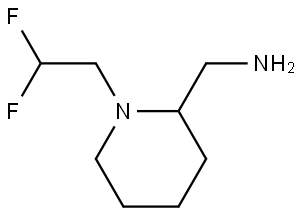 (1-(2,2-Difluoroethyl)piperidin-2-yl)methanamine Structure