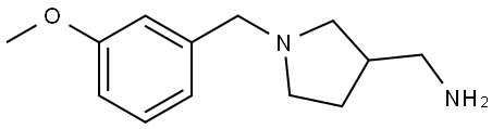 (1-(3-methoxybenzyl)pyrrolidin-3-yl)methanamine Structure