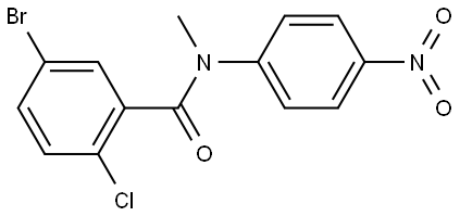 5-bromo-2-chloro-N-methyl-N-(4-nitrophenyl)benzamide Structure