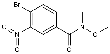 4-bromo-N-methoxy-N-methyl-3-nitrobenzamide Structure