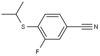 3-Fluoro-4-[(1-methylethyl)thio]benzonitrile Structure