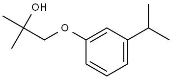 2-Methyl-1-[3-(1-methylethyl)phenoxy]-2-propanol Structure