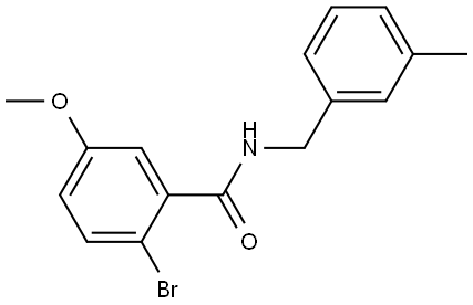 Benzamide, 2-bromo-5-methoxy-N-[(3-methylphenyl)methyl]- Structure