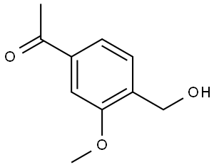 Ethanone, 1-[4-(hydroxymethyl)-3-methoxyphenyl]- Structure