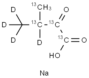 α-Keto Isovaleric Acid Sodium Salt 13C4, D4 Structure