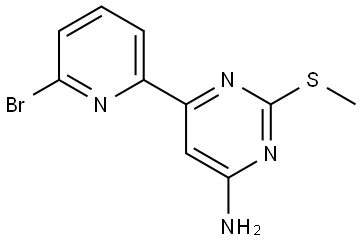 4-Amino-2-methylthio-6-(6'-bromo-2'-pyridyl)pyrimidine Structure