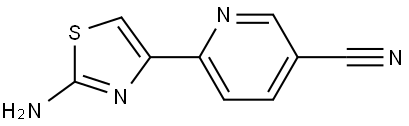 2-Amino-4-(5'-cyano-2'-pyridyl)thiazole 구조식 이미지