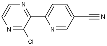 3-Chloro-2-(5'-cyano-2'-pyridyl)pyrazine Structure