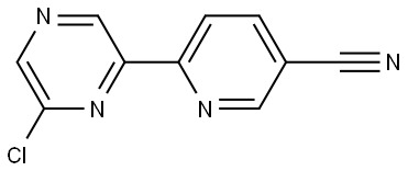 6-Chloro-2-(5'-cyano-2'-pyridyl)pyrazine 구조식 이미지