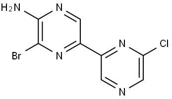 6-Bromo-5-amino-6'-chloro-2,2'-bipyrazine Structure