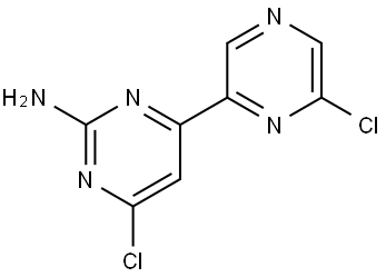 6,6'-Dichloro-2-amino-4-(2'-pyrazinyl)pyrimidine Structure