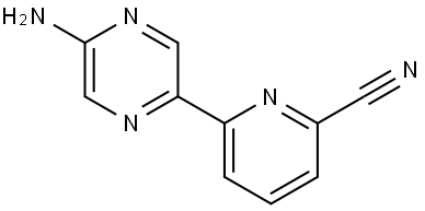 5-Amino-2-(6'-cyano-2'-pyridyl)pyrazine 구조식 이미지