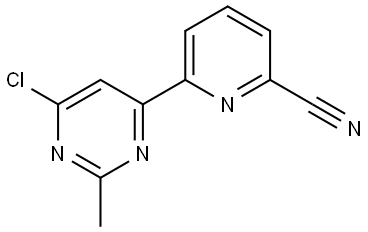 4-Chloro-2-methyl-6-(6'-cyano-2'-pyridyl)pyrimidine Structure