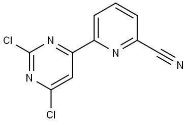 2,4-Dichloro-6-(6'-cyano-2'-pyridyl)pyrimidine 구조식 이미지