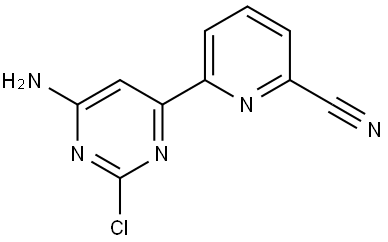 2-Chloro-4-amino-6-(6'-cyano-2'-pyridyl)pyrimidine Structure