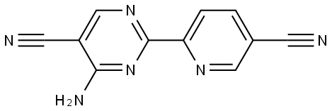 4-Amino-5,5'-dicyano-2-(2'-pyridyl)pyrimidine 구조식 이미지