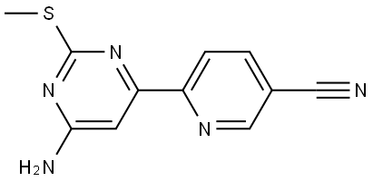 6-Amino-2-methylthio-4-(5'-cyano-2'-pyridyl)pyrimidine 구조식 이미지