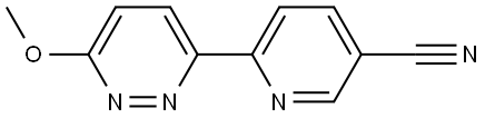 6-Methoxy-3-(5'-cyano-2'-pyridyl)pyridazine 구조식 이미지