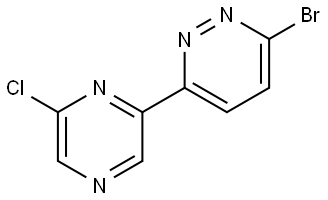 6-Bromo-3-(6'-chloro-2'-pyrazinyl)pyridazine 구조식 이미지