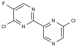 4,6'-Dichloro-5-fluoro-2-(2'-pyrazinyl)pyrimidine Structure