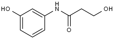 Propanamide, 3-hydroxy-N-(3-hydroxyphenyl)- Structure