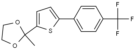 2-Methyl-2-[5-[4-(trifluoromethyl)phenyl]-2-thienyl]-1,3-dioxolane Structure