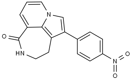 5-(4-nitrophenyl)-3,4-dihydroazepino[3,4,5-hi]indolizin-1(2H)-one Structure