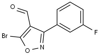 4-Isoxazolecarboxaldehyde, 5-bromo-3-(3-fluorophenyl)- Structure