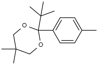 2-(1,1-Dimethylethyl)-5,5-dimethyl-2-(4-methylphenyl)-1,3-dioxane Structure