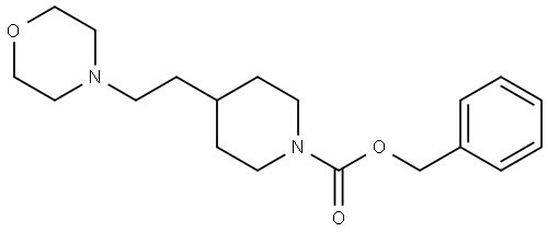 1-Piperidinecarboxylic acid, 4-[2-(4-morpholinyl)ethyl]-, phenylmethyl ester Structure